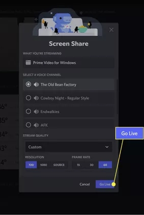 discord go live