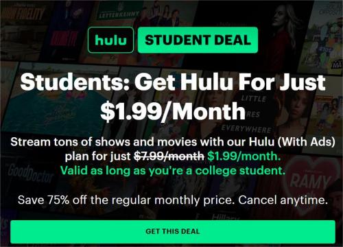 hulu student discount