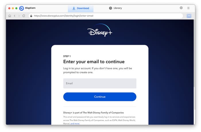 log in to Disney+