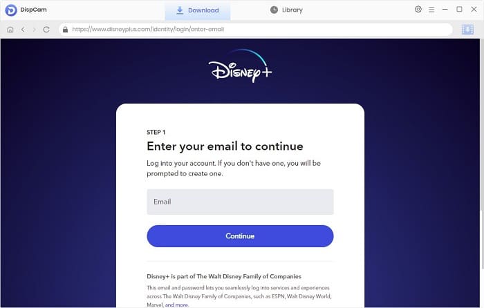 log in to Disney+