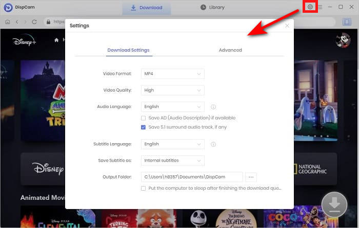 choose the output settings for the mandalorian