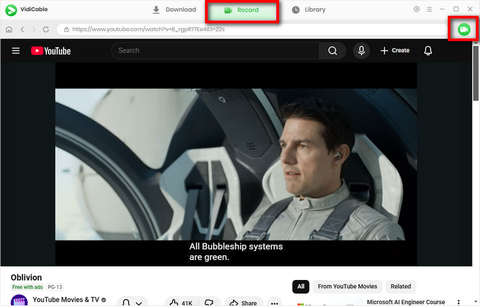 record streaming movie clips